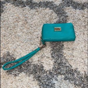 teal wristlet